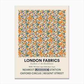 Poster Marigold Mist Bloom London Fabrics Floral Pattern 2 Canvas Print