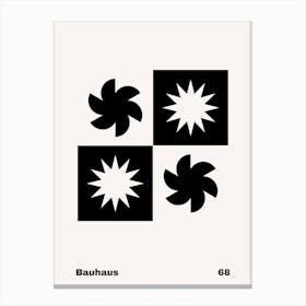 Geometric Bauhaus Poster B&W 68 Canvas Print