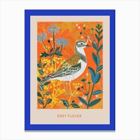 Spring Birds Poster Grey Plover 1 Canvas Print
