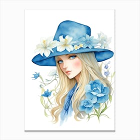 Blue Hat Canvas Print