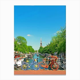 Amsterdam During Summer Canvas Print