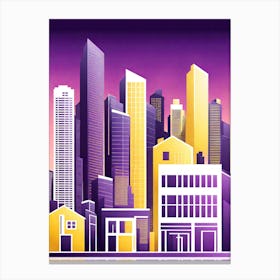 City vector art Canvas Print