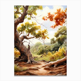 Autumn Trees In The Forest Canvas Print