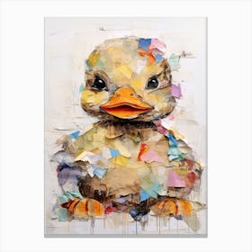 Cute Duckling Collage Canvas Print