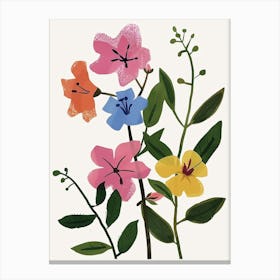 Painted Florals Bougainvillea 4 Canvas Print