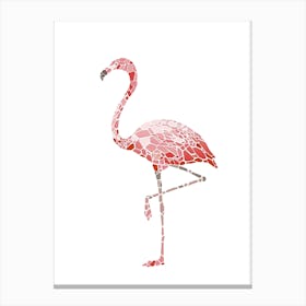 Mosaic Flamingo Canvas Print