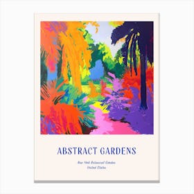 Colourful Gardens New York Botanical Garden Usa 3 Blue Poster Canvas Print