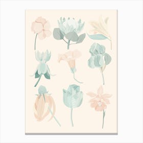 Pastel Flowers Canvas Print