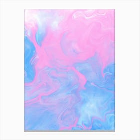 Pink And Blue Watercolor Painting Canvas Print