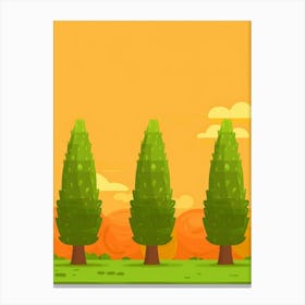 Cypress Trees 2 Canvas Print