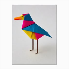Duck 2 Origami Bird Canvas Print