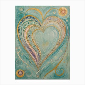 Heart Of Gold In nPastel Canvas Print