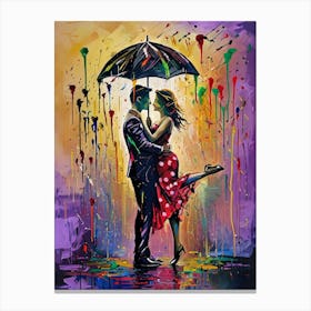 Love in the Rain Canvas Print