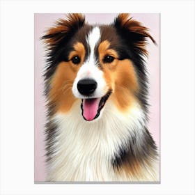 Shetland Sheepdog Watercolour dog Canvas Print