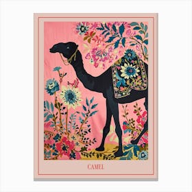 Floral Animal Painting Camel 3 Poster Canvas Print