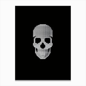 Pixel Skull Canvas Print