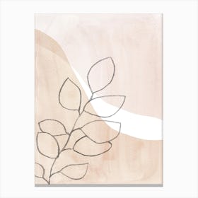 Beige Abstract Painting 1 Canvas Print