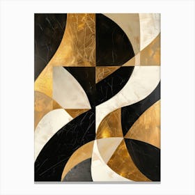 Abstract Gold And Black Painting 9 Canvas Print