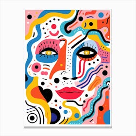 Swirl Geometric Face 4 Canvas Print
