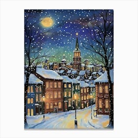 Russian City At Night Canvas Print