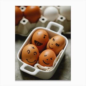 Happy Eggs Canvas Print