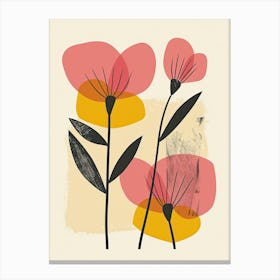 Kuala Lumpur Flower Market Boho Minimalist Style 1 Canvas Print