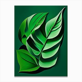 Oregano Leaf Vibrant Inspired 2 Canvas Print