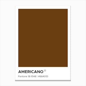 Americano Coffee Pantone, cool, coffee, latte, kitchen, decor, cute, colorful, minimal, modern, pantone, mood, vibes, cafe, vibing, caffeine  Canvas Print