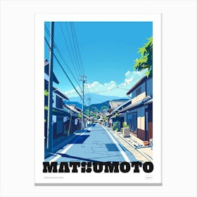 Matsumoto Japan 1 Colourful Travel Poster Canvas Print