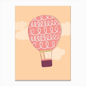 Hot Air Balloon pink and orang Canvas Print