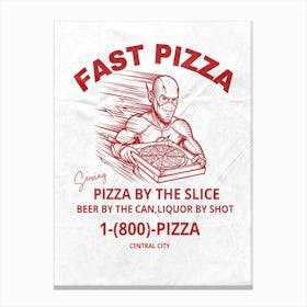 Fast Pizza,the flash Canvas Print