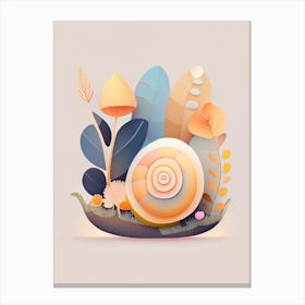Garden Snail 1 Illustration Canvas Print