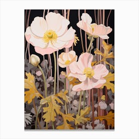 Buttercup 3 Flower Painting Canvas Print