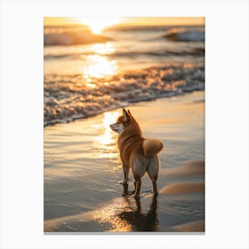 Shiba Inu. Generated AI. Art Print 18 Canvas Print