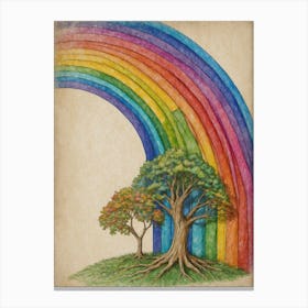 Rainbow Tree Canvas Print