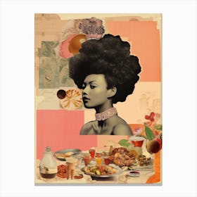 Afro Collage Portrait 11 Canvas Print