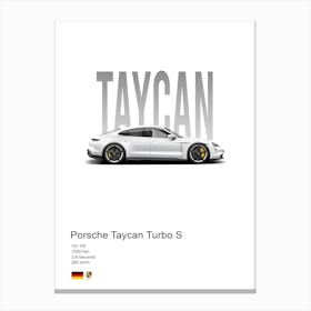 Taycan Turbo S Porsche Canvas Print