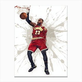 Lebron James Cleveland Cavaliers 1 Canvas Print