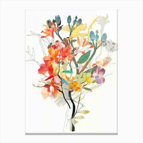 Kangaroo Paw Collage Flower Bouquet Canvas Print