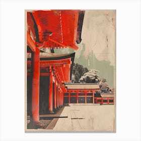 Nikko Toshogu Shrine Japan Mid Century Modern Style Canvas Print