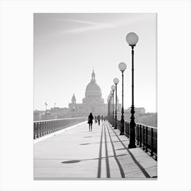 Marseille, France, Mediterranean Black And White Photography Analogue 4 Canvas Print