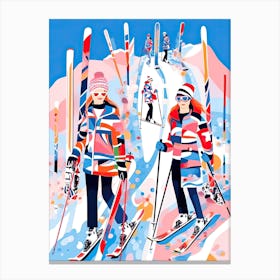 Snowbird Ski Resort   Utah Usa, Ski Resort Illustration 2 Canvas Print