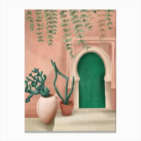 Green Door Canvas Print