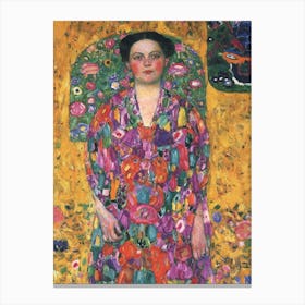 Woman In A Colorful Dress Canvas Print