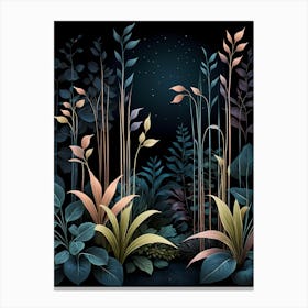 Night In The Forest 4 Canvas Print