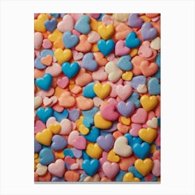 Valentine'S Day Candy Hearts Canvas Print