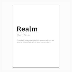 Realm Definition Meaning Canvas Print