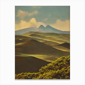Timanfaya National Park 2 Spain Vintage Poster Canvas Print