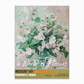 A World Of Flowers, Van Gogh Exhibition Sweet Peas 1 Canvas Print