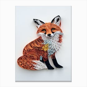 Quilling Fox Canvas Print